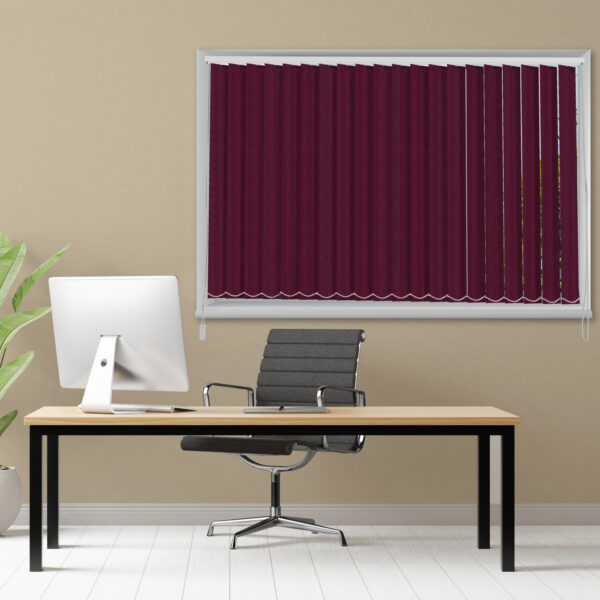 Stripes Vertical Blind maroon