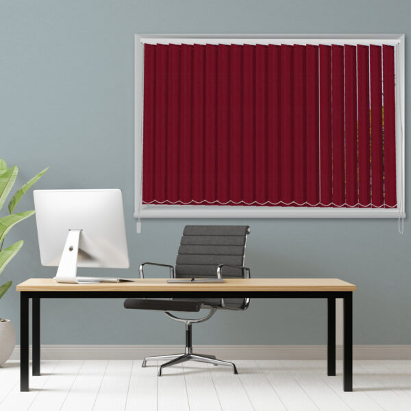 Red stripe vertical blind