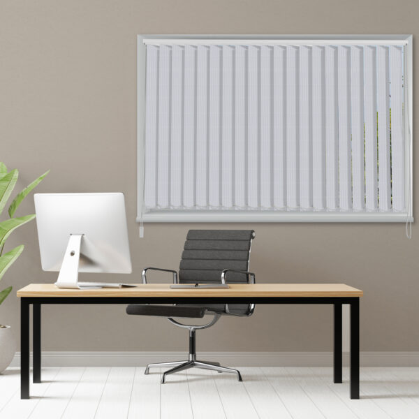 White pin color vertical blind