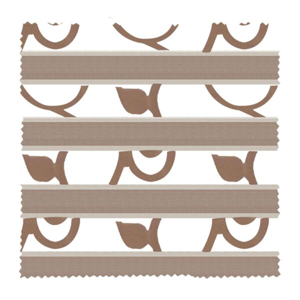 Zebra/ Duplex Blind Coffee Brown Self Design