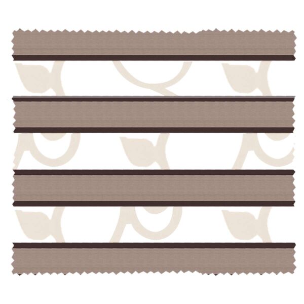 Zebra/ Duplex Blind Coffee Brown Self Design