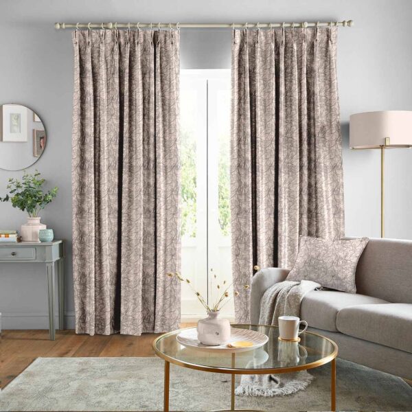 Tree Pattern Beige Curtain