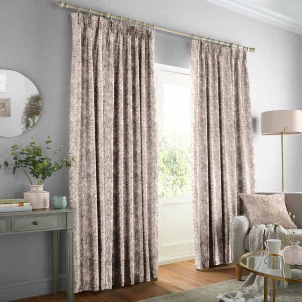 Tree Pattern Beige Curtain