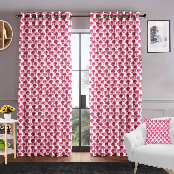 Pinkish Red Kia Tree curtain